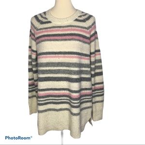Isabel Maternity Striped Fuzzy Sweater size S